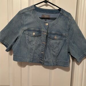Torrid Light Blue Denim crop Jacket